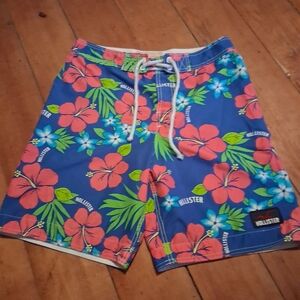 *bogo* Hollister Blue and Pink Floral Swim Trunks